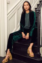 Aspiga - Velvet side Strip Trousers in Emerald