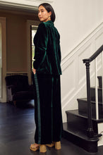 Aspiga - Velvet side Strip Trousers in Emerald