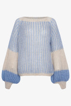 Noella - Liana Knit Sweater Dusty Blue Cream