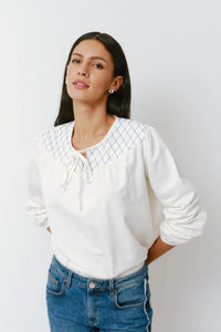 Seventy + Mochi - Clio Blouse in Ecru