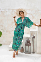 Sophia Alexia Capri Kimono - Green Bubbles