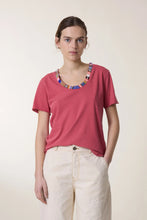 Leon & Harper Tizia Beads Tshirt - Coral