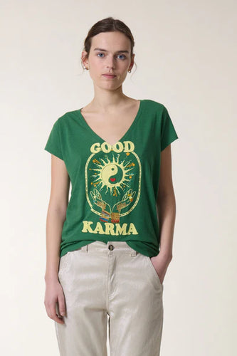 Leon & Harper Good Karma T-shirt - Green