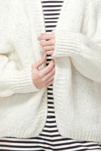 Noella - Fora Knit Cardigan - White