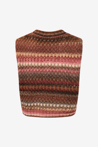 Noella - Gio Knit Vest, Rust Mix