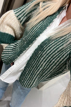 Noella - Liana Knit Cardigan - Beige/ Bottle Green