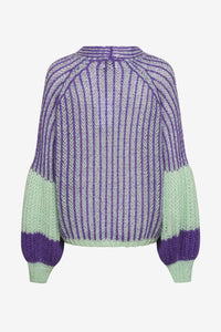 Noella - Liana Knit Cardigan Lilac/Sage