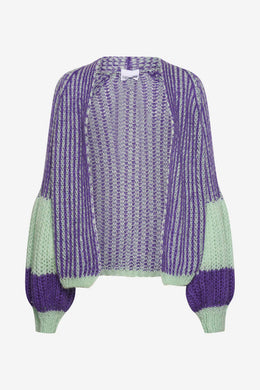 Noella - Liana Knit Cardigan Lilac/Sage