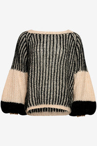 Noella - Liana Knit Sweater Cream/Black