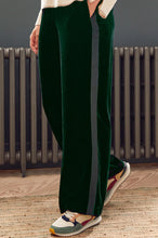 Aspiga - Velvet side Strip Trousers in Emerald