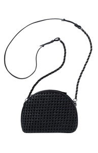 Yaya Woven Leather Bag - Black