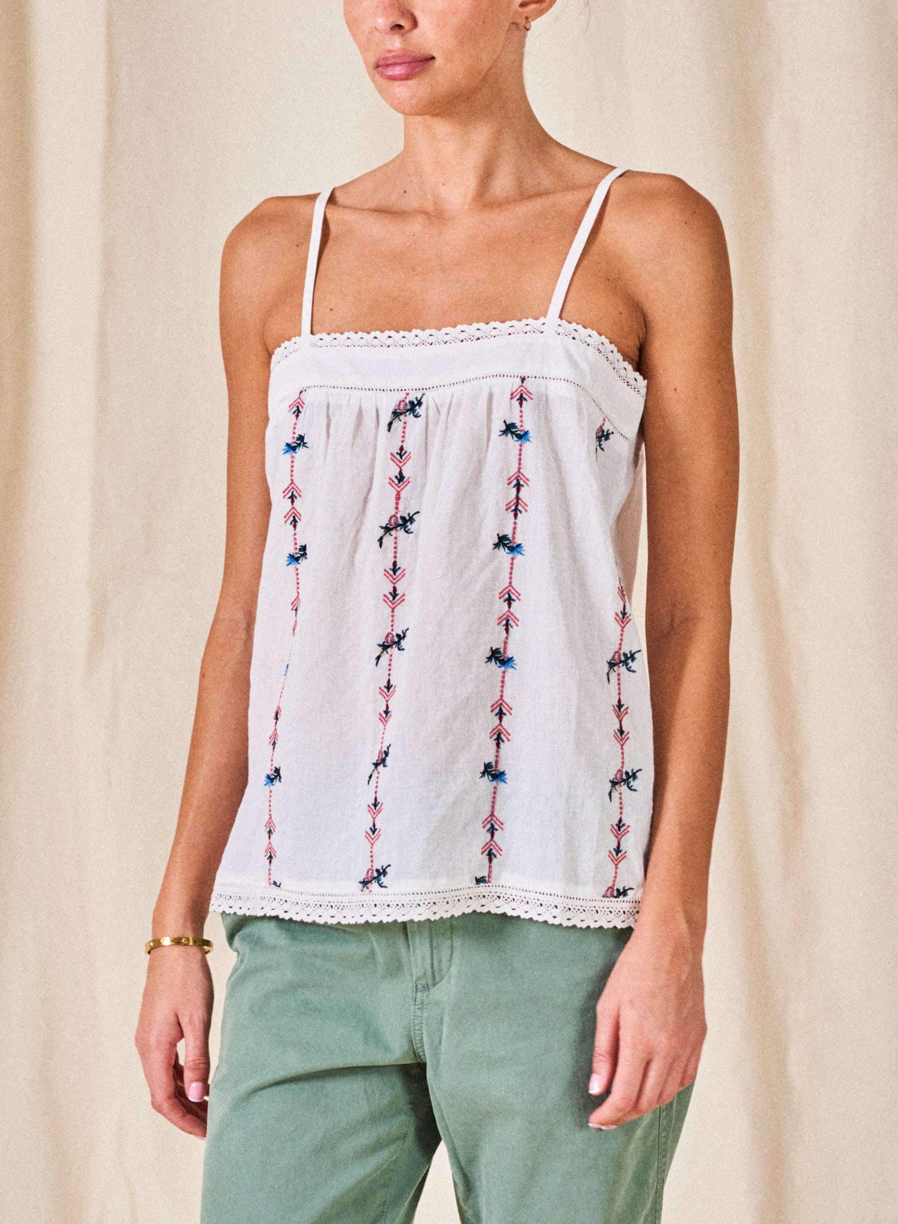 Viv Embroidered Cami, Tops & T-Shirts