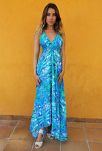 Sophia Alexia Silk Ibiza Maxi Dress - Turquoise Glow